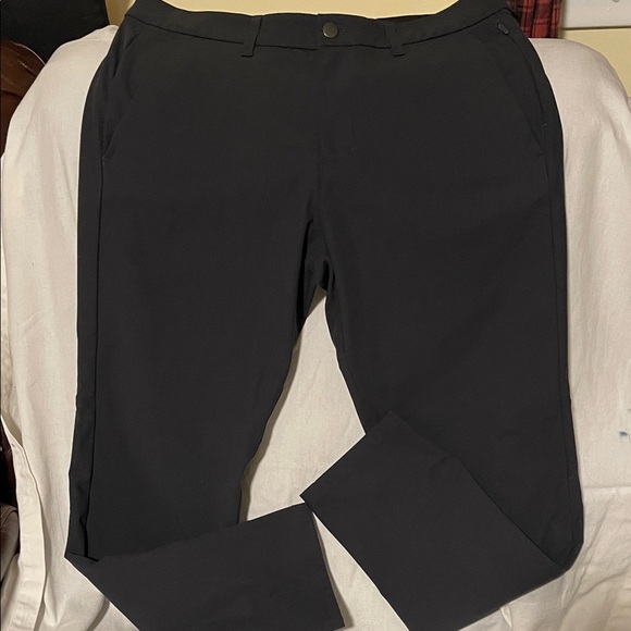 Lululemon Men's Commission Warpstream Obsidian Pants in Dark Gray Size 34 x 29